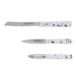 Set de 3 couteaux Sense - Jean Dubost - Blanc - Inox