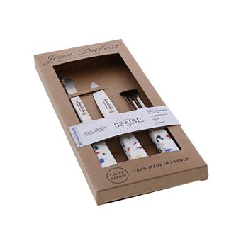 Set de 3 couteaux Sense - Jean Dubost - Blanc - Inox