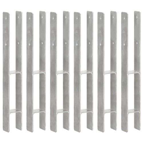 Comparer les prix de vidaXL Grondankers 6 st 7x6x60 cm gegalvaniseerd staal zilverkleurig145294