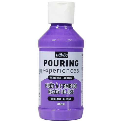 Pebeo Pouring Experiences - Peinture - peinture acrylique - violet clair - brillant - 118 ml