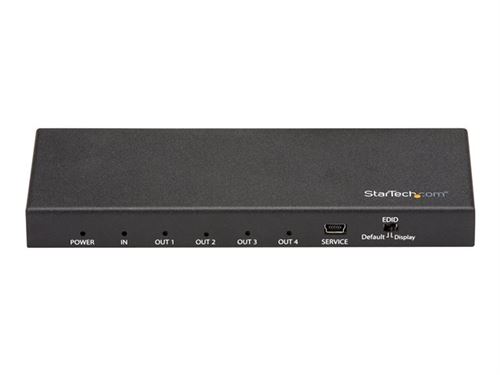 Startech.Com Répartiteur Hdmi À 4 Ports - 4K 60 Hz (St124Hd202) - Répartiteur Vidéo/Audio - 4 X Hdmi - De Bureau