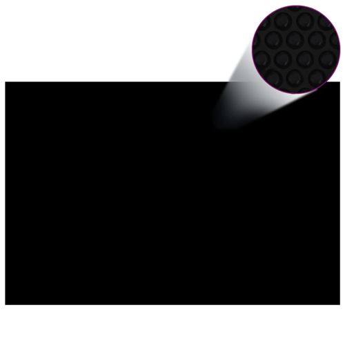 Couverture de piscine rectangulaire 600x400 cm PE Noir