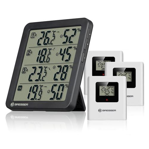 Non Communiqué Noir Bresser Quadro Nv Thermo-/Hygromètre