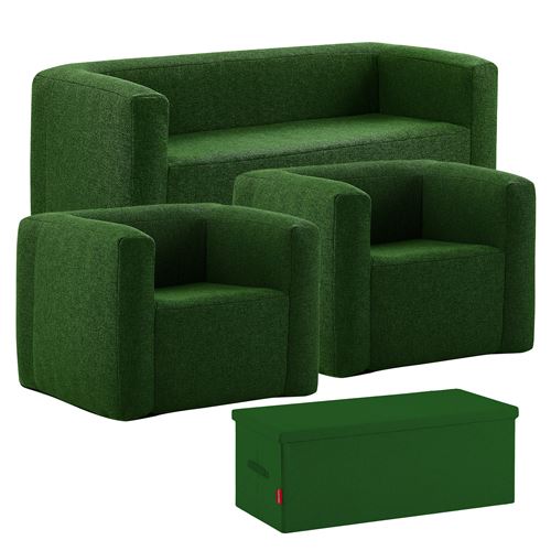 Salon gonflable 5 places - Terracotta - Intérieur et extérieur - Vert