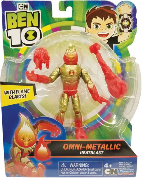 Ben 10 - Figurine articulée 13cm - Omni-Metallic - Heatblast