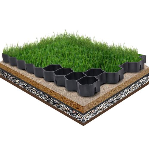 vidaXL Grilles d'herbe 16 pcs noir 60x40x3 cm plastique146279