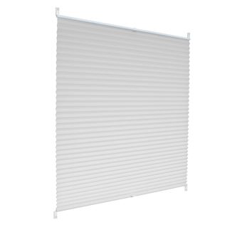 BLINDECOR Store Plissé Sans Perçage 4LOCK Blanc 70 X 140 Cm – Installation Facile