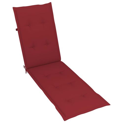 Coussin de chaise de terrasse (75+105)x50x4cm Rouge