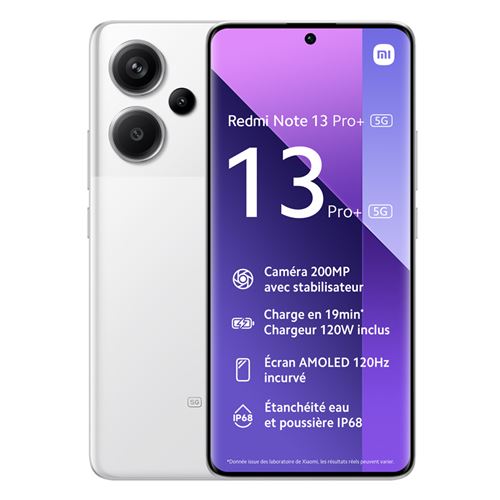Smartphone Xiaomi Redmi Note 13 blanc 6.67 RAM 12 Go stockage 512 Go