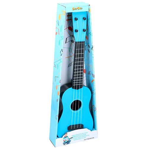 Guitare acoustique folk 57 cm 4 cordes enfant jouet bleu - guizmax -  Instruments de musiques - Achat & prix
