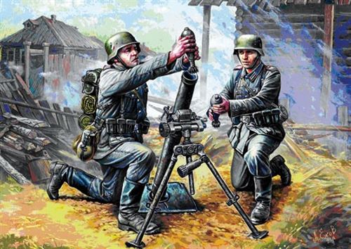 Zvezda - Mortier allemand 81-mm et deux soldats