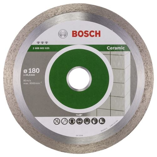 Lame Scie Circulaire Bosch 2608602635 Disque à Tronçonner Diamanté Best For Ceramic 180 X 25,40 X 2,2 X 10 Mm