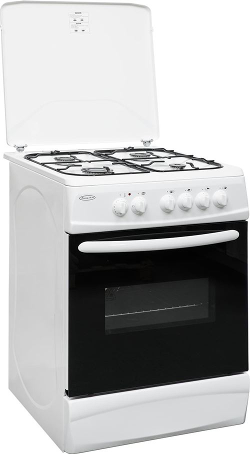 Brandy Best BCGE60B - Cuisinière - pose libre - largeur : 60 cm - profondeur : 60 cm - hauteur : 85 cm - blanc