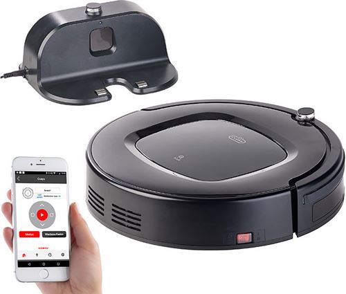 Robot aspirateur cyclonique connecté avec balayage humide PCR-2000