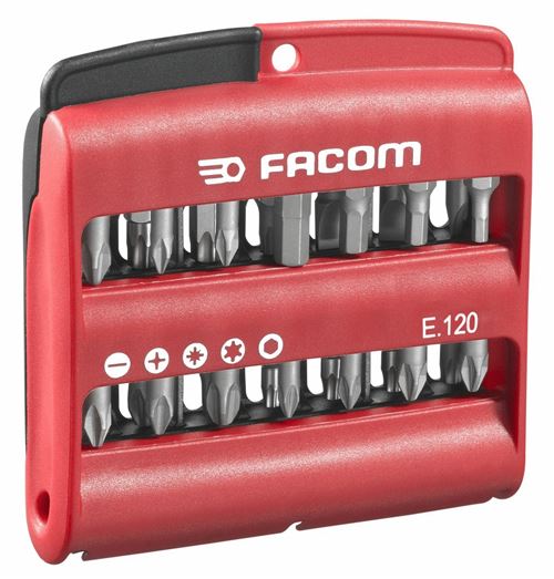 Boîte De 28 Embouts Série 1 High Perf' (Fente / Ph / Pz / 6 Pans / Torx) - Facom - E.120Pb
