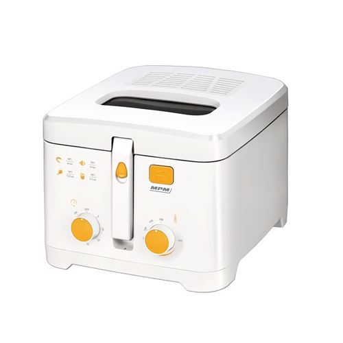 MPM MFR-08 Friteuse électrique compacte Bol antiadhésif lavable de 2,5 litres 1800W Blanco