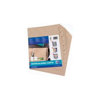 Oxford Intercalaires Touareg, 12 touches, format A4, beige