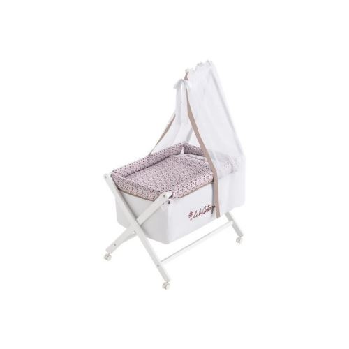 LULU CASTAGNETTE Berceau Ensemble Complet Garnet Liberty 55x85 cm Rose