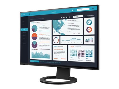 EIZO FlexScan EV2495-BK - Avec FlexStand - écran LED - 24.1 - 1920 x 1200 - IPS - 350 cd/m² - 1000:1 - 5 ms - HDMI, DisplayPort, USB-C - haut-parleurs - noir