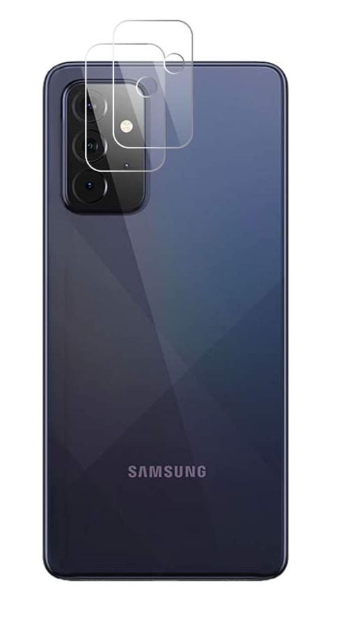 Protection Caméra Transparent pour Samsung A72 [Lot de 2] Verre Lentille Appareil Photo Arrière Film Protection Phonillico®