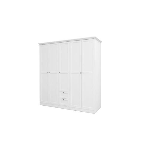 Landwood Armoire De Chambre Romantique Blanc Mat L 187 Cm