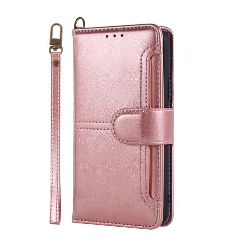 Etui en PU + TPU avec support or rose pour votre Apple iPhone XR 6.1 pouces