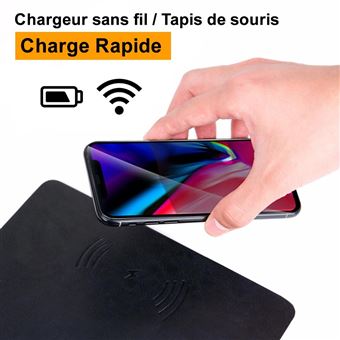 Chargeur À Induction & Tapis De Souris Sans Fil - Noir - Chargeur pour  téléphone mobile - Achat & prix