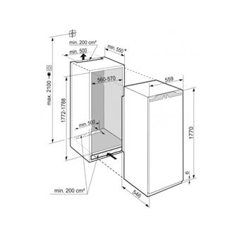 Réfrigérateur 1 porte 286L Froid Brassé LIEBHERR 55.9cm F, IRF1784