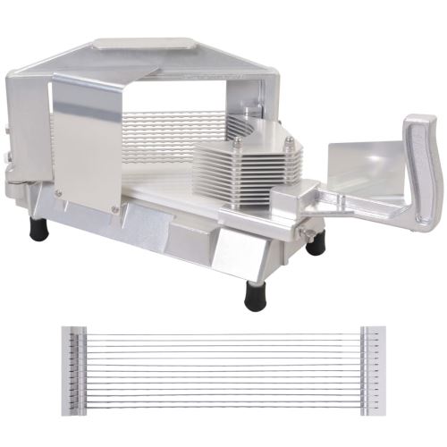 vidaXL Tomatensnijder roestvrij staal + gegoten aluminium 4,7 mm