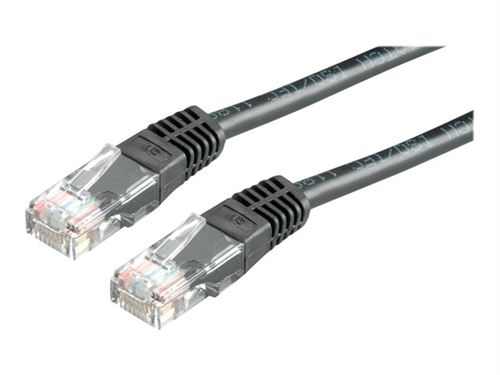 VALUE - Verbindingskabel - RJ-45 (M) naar RJ-45 (M) - 2 m - UTP - CAT 6 - gevormd, met strengen - zwart