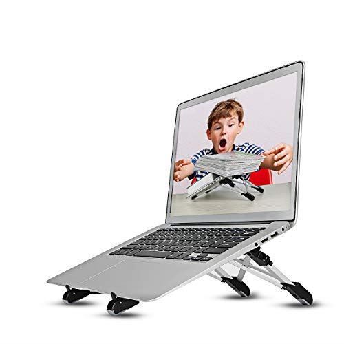 Megainvo Support Ordinateur Portable PC Support Ergonomique Multifonction Laptop Notebook Pliable PC Support Hauteur Angle Réglable