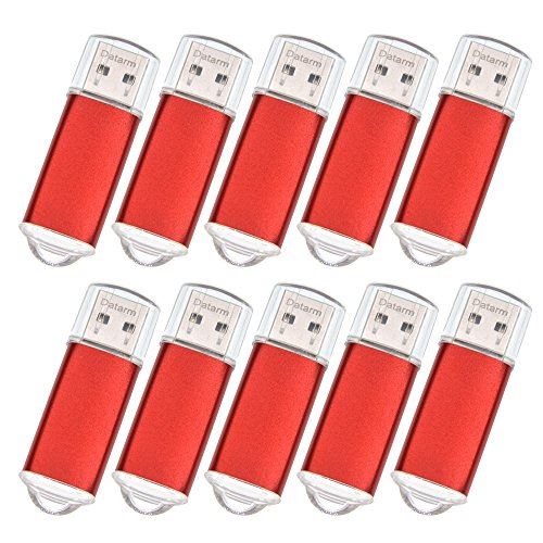 Datarm 10 Pièce 256MB Clés USB Portatif Clefs USB 2.0 Mémoire Disque-Rouge