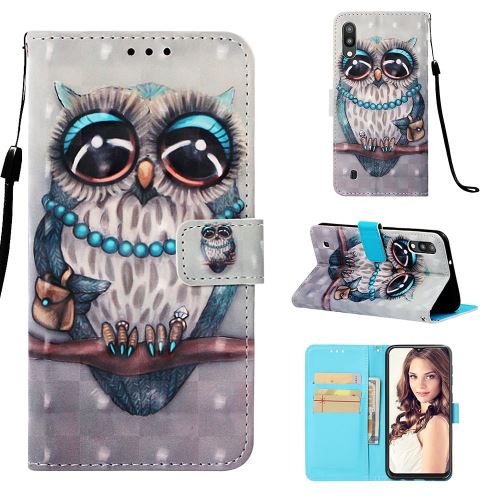 Etui en PU impression de motifs motif hibou pour votre Samsung Galaxy M10