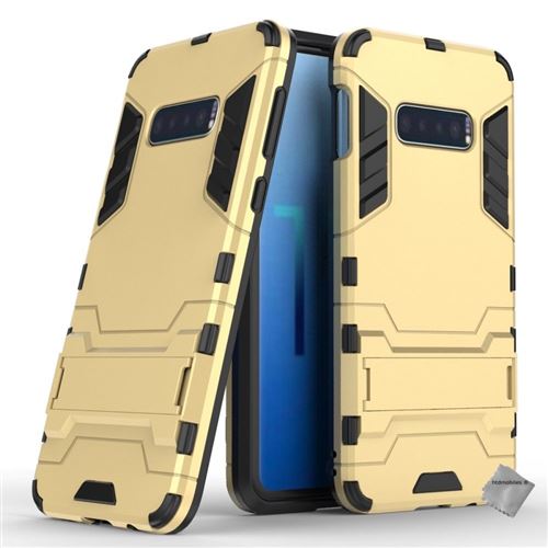 Housse etui coque rigide anti choc pour Samsung Galaxy S10e + verre trempe - OR - htdmobiles