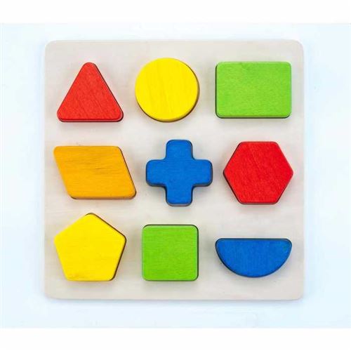 Puzzle éducatif de formes à encastrer en bois