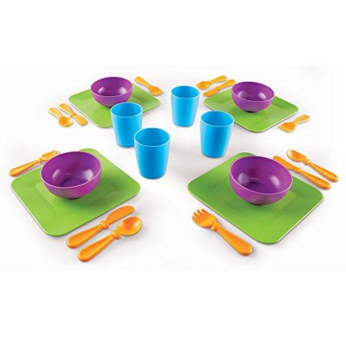 Learning Resources New Sprouts Serve It Dish Set, 24 Pieces