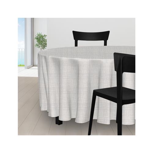 Nappe anti-tâches ronde diamètre 180 cm GALAXY blanc, Par Soleil d'ocre