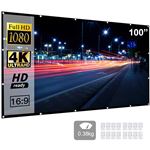 Omabeta Écran De Projection 16:9 Écran De Projecteur HD Portable Rideau