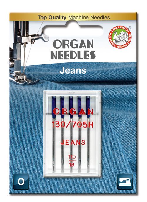 Aiguilles Organ pour machine à coudre Denim / Jean Taille 110 5 aiguilles par paquet