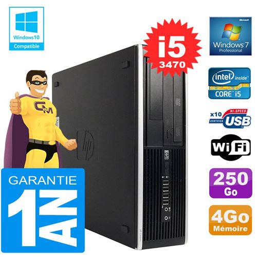 Pc hp compaq 8300 sff core i5-3470 ram 4go disque 250 go graveur dvd wifi w7 État correct - Hewlett-Packard reconditionné disponible sur Fnac