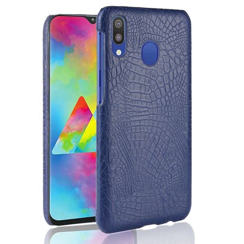 Etui en PU crocodile bleu foncé pour votre Samsung Galaxy A30