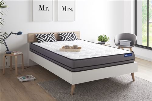 Actisom Matelas Actilatex 140X200cm 2 Faces À Mémoire De Forme+Latex 3Zones De Confort