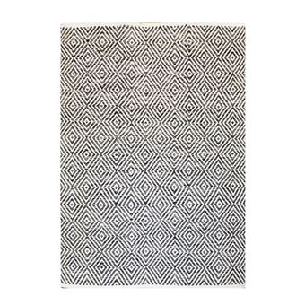 Tapis Géométrique Fait Main "Aperitif" Gris 120 x 170 cm - 1