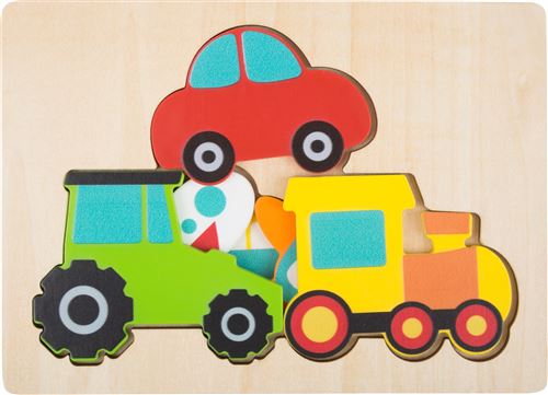 Small Foot véhicules puzzle 3 couches 20 x 14 cm