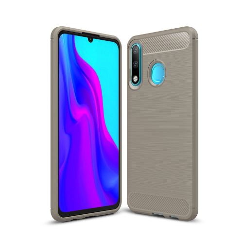 Coque en TPU fibre de carbone gris pour votre Huawei P30 Lite