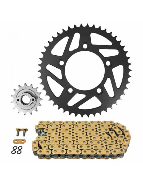 Kit chaine adaptable ducati 800 scrambler 2015+2018 520 15x46 (diam couronne 100-124-10.5) (demultiplication origine)