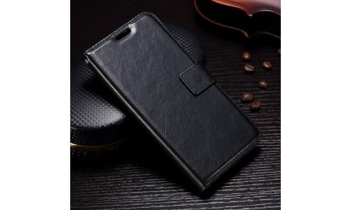 Etui type portefeuille noir Motorola Moto G5s Plus rabat latéral fonction stand