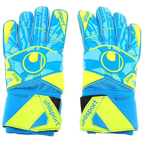 Gants gardien football Uhlsport Supersoft h gardien Bleu moyen Taille : 8 rèf : 49911