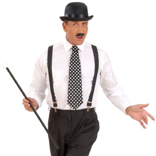 1 cravate noire à pois blancs