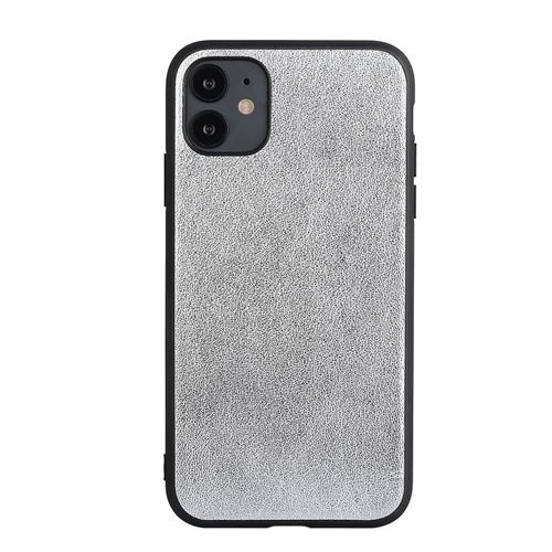 Coque en TPU hybride enduit anti-empreintes digitales argent pour votre Apple iPhone 12 Pro/12 Max 6.1 pouces
